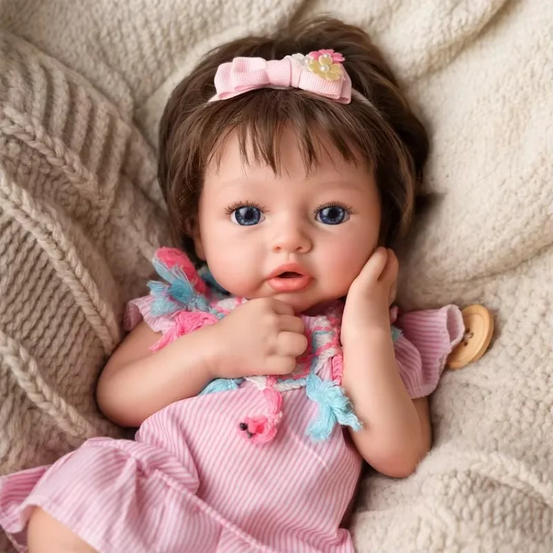 Dolly Vollsilikon-Reborn-Puppe 16 Zoll Lebensechtes Kleines Mädchen-Modell