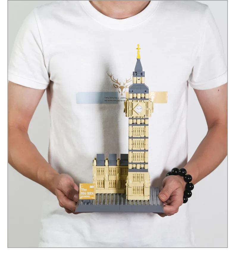 Educational Bricks London Big Ben Elizabeth Tower Building Blocks Model Assembly Puzzle Toys Gifts For Adults Decoration