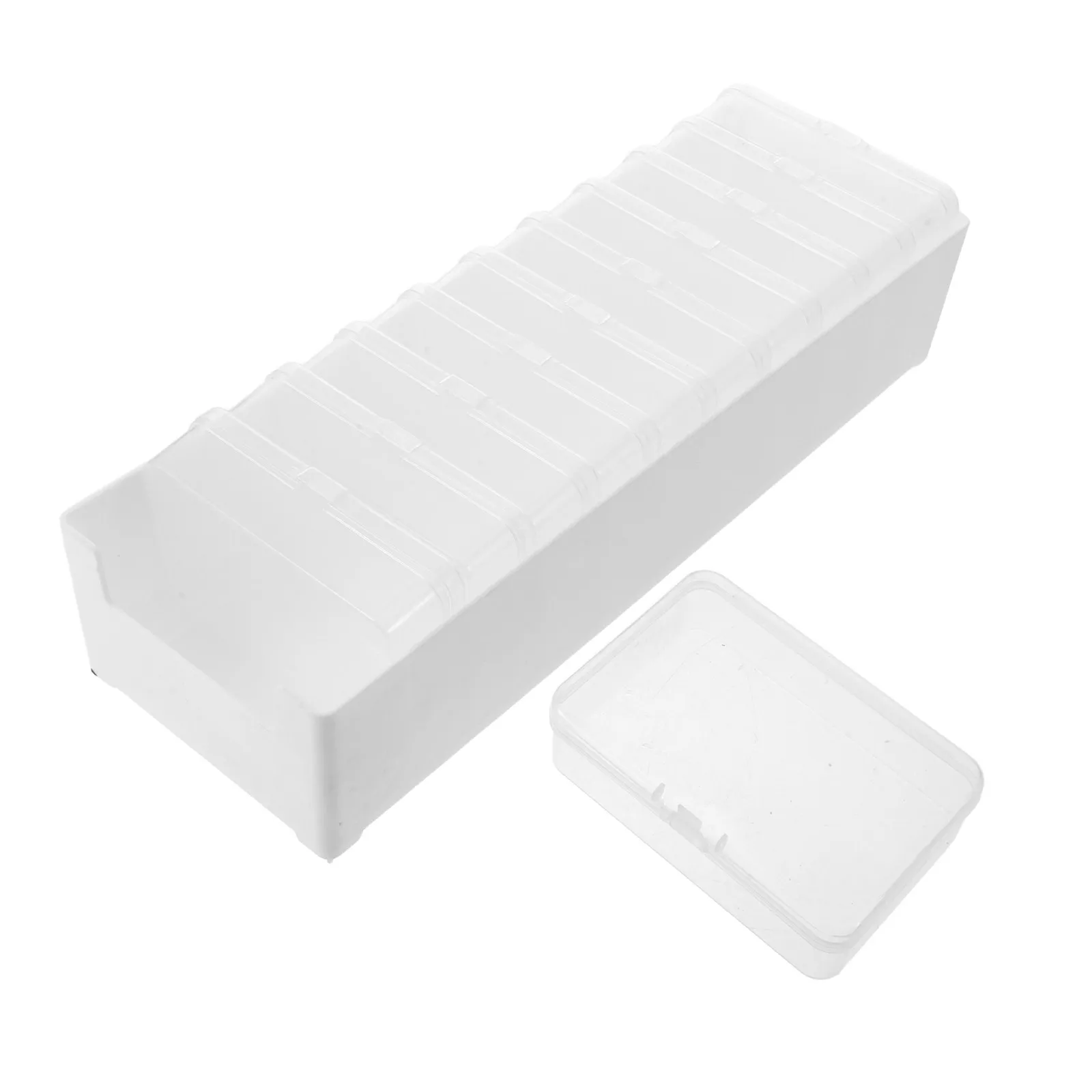 1Set Cable Organizer Box Transparent Desktop Cable Management Small Compartments Electronics Storage Case for USB