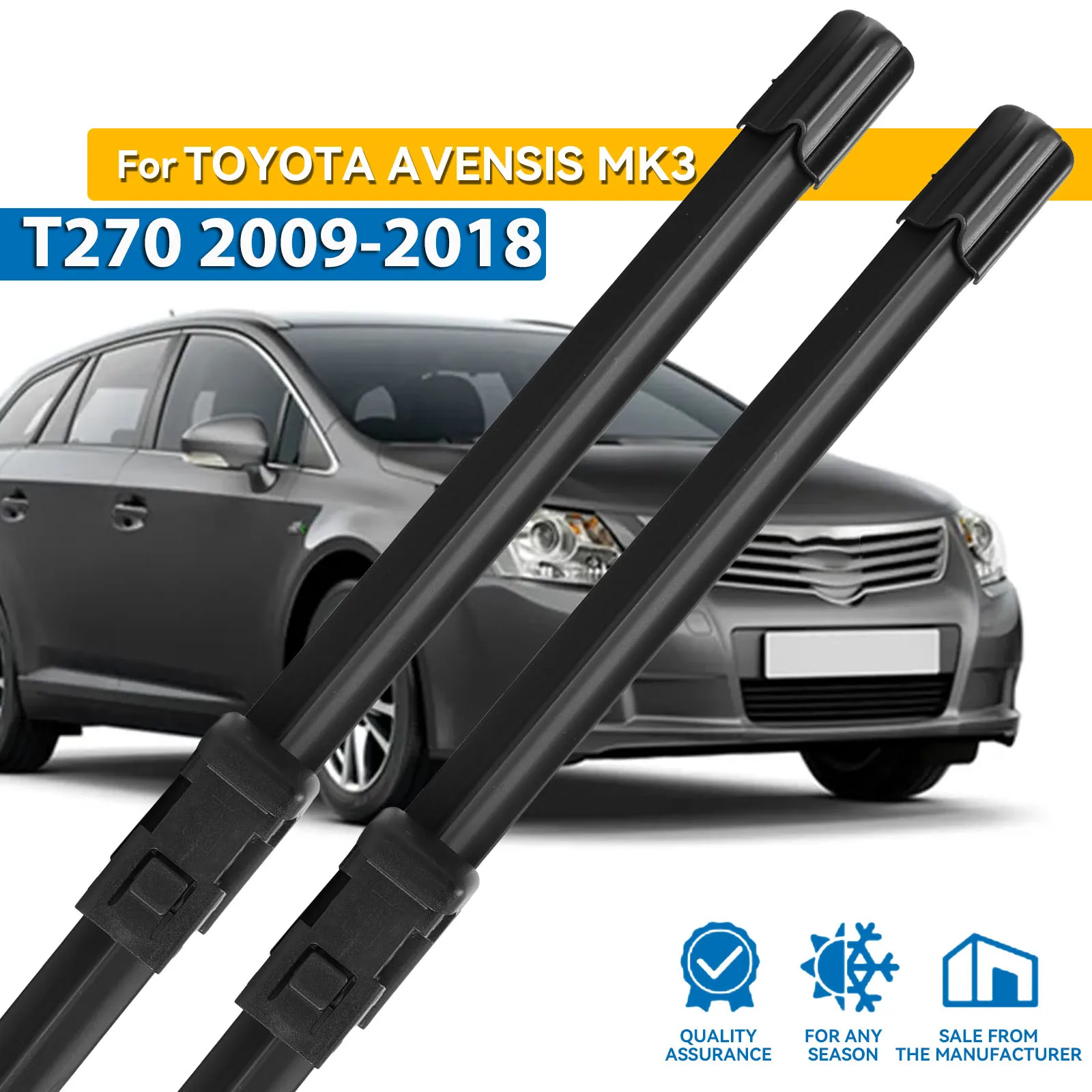 

Pair of Wiper Front Wiper Blades For Toyota Avensis MK3 T27 T270 2009 - 2018 Windshield Windscreen Front Window 26"16" Brushes