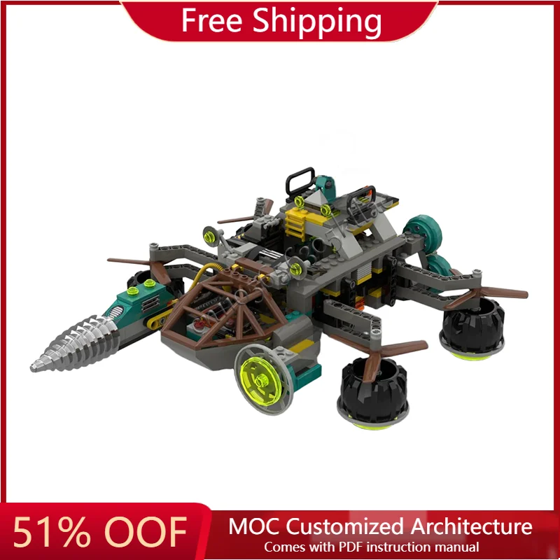 

452 детали MOC Super Magma, транспортные строительные блоки, модель, креативная сборка автомобиля, игрушка, техника, стиль, гаражные кирпичи, игрушки, подарки