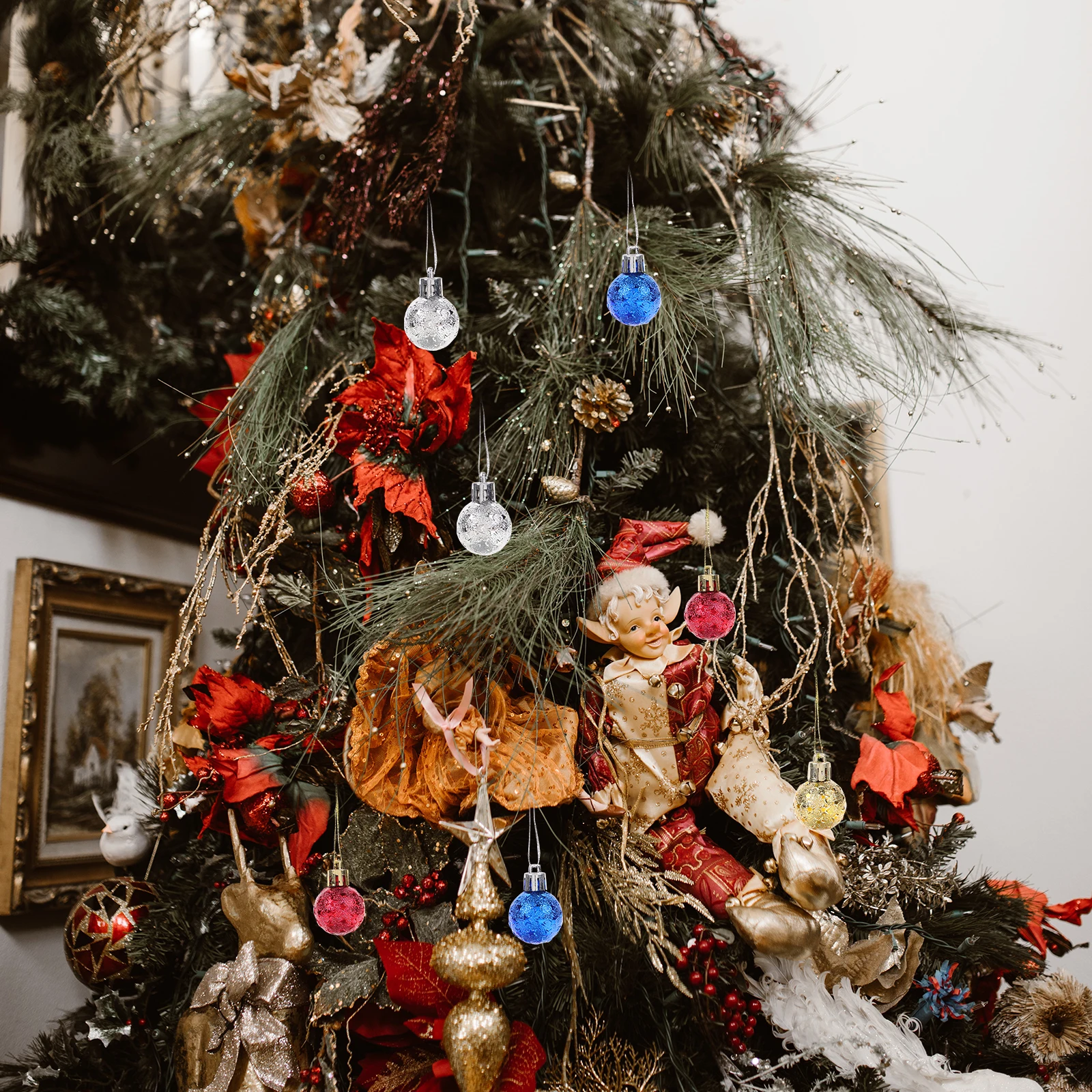 

12Pcs Christmas Themed Ornaments Beautiful Tree Hanging Decor for Xmas Party Home Garden Office Window Pendant