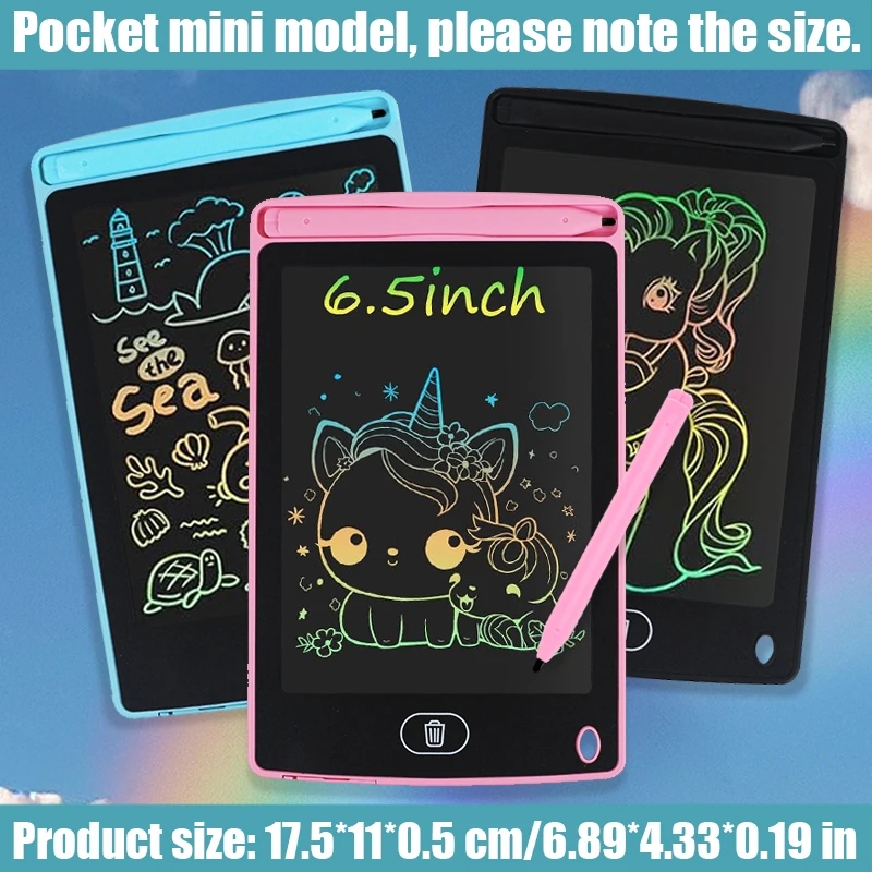 6.5 inch LCD Writing Tablet Drawing Board Montessori Educational Drawing Toys Kids Students Magic Blackboard Toy Christmas Gift