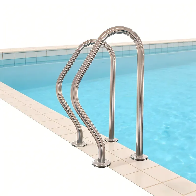High Quality Stainless Steel 304/316 Silver Handrail for Pool Stairs Anti-Slip Easy Installation Pool Steps Ladders for HUAXI