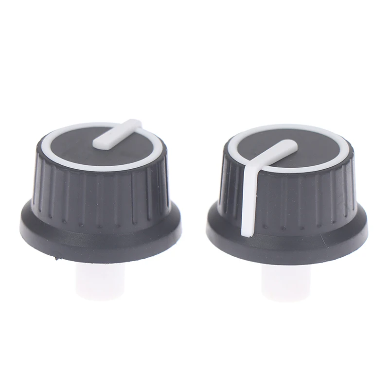 2PCS New Rubber25 * 25.5MM Encoder rotativo in gomma bianca e nera potenziometri con manopola a mezzo albero per manopole con interruttore del Volume