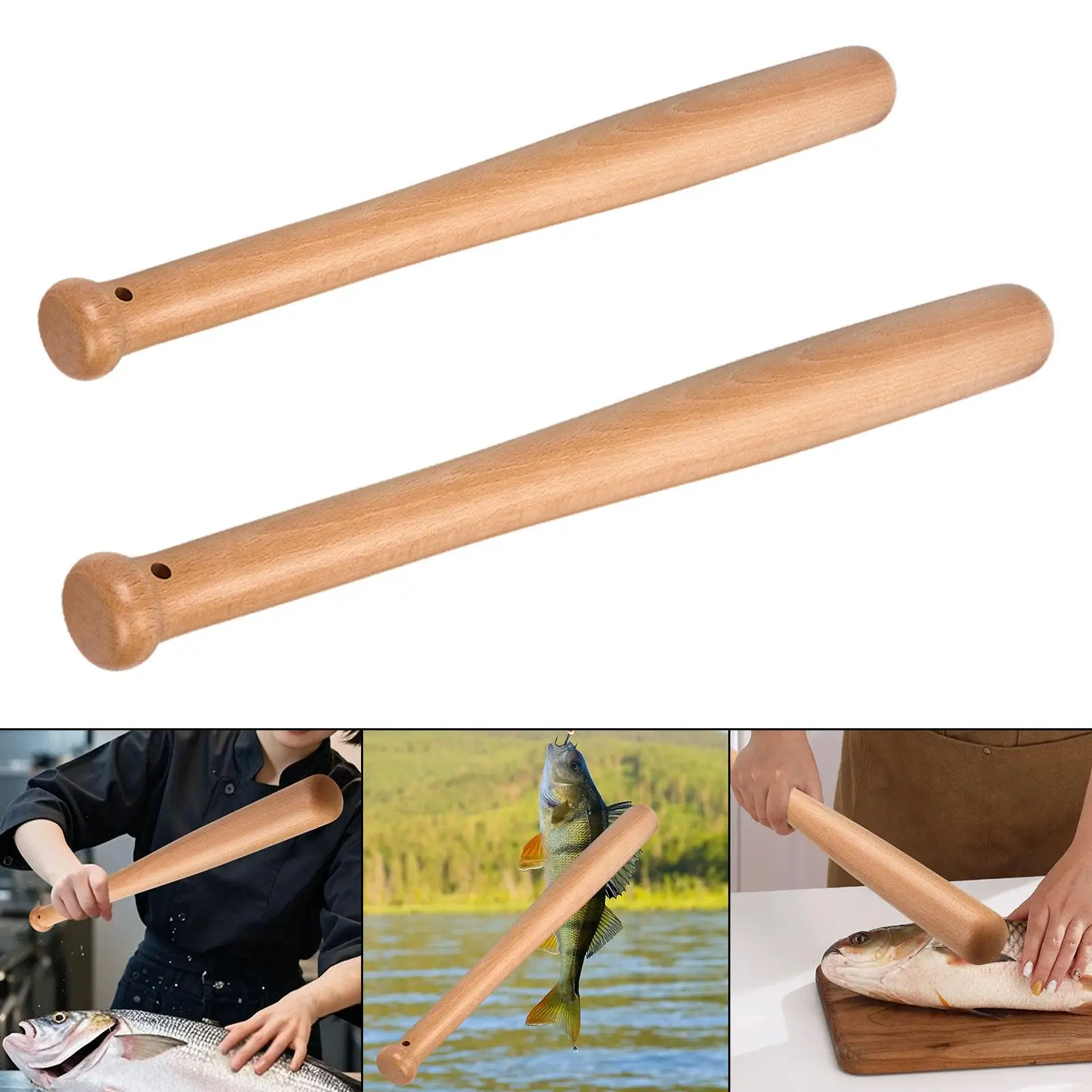 تدق الأسماك عصا المحمولة والعتاد لوازم المعدات مقبض مريح أداة الصيد الخفافيش لقارب الصيد المياه المالحة الأب الرجال النساء #4