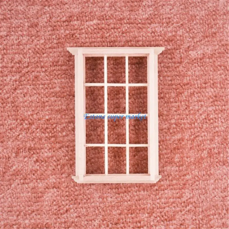 090B Multipurpose Miniature Sturdy Window Set of 4 for Dollhouses Decoration