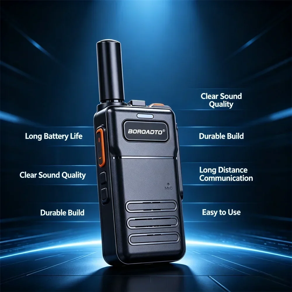 2-個ミニトランシーバーセット-16-チャンネル-uhf-400-470mhz-baofeng-スタイル双方向ラジオ長距離充電式ポータブル通信機器