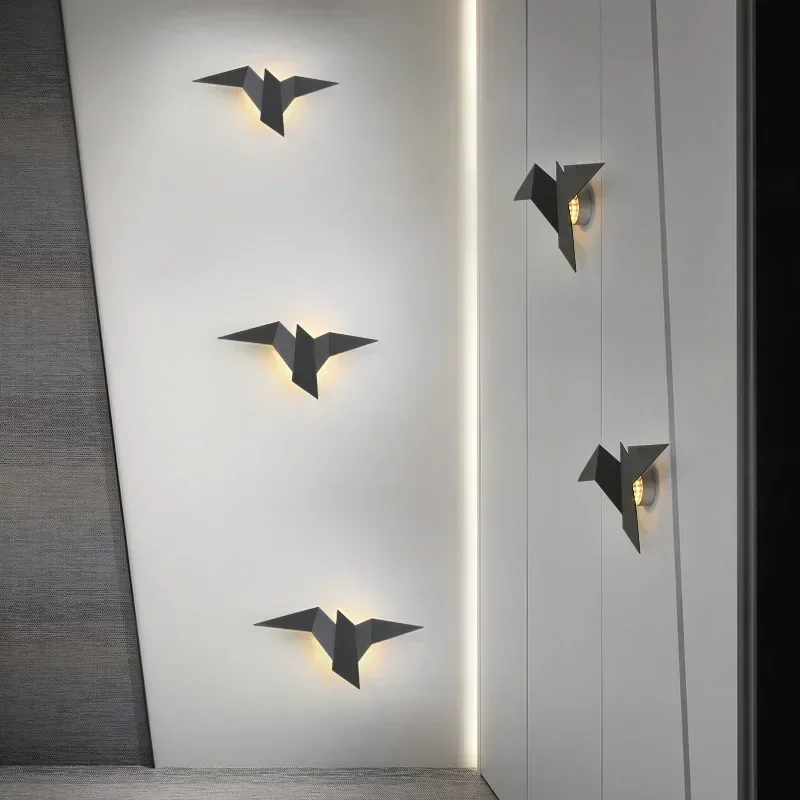 

New Nordic LED Bird Wall Lamps Bedroom Decor Wall Lights Indoor Modern Lighting for Home Stairs Bedroom Bedside Light Fixtures