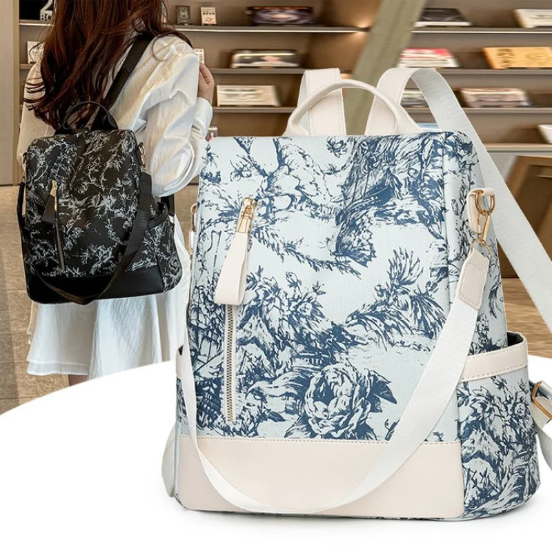 

Luxury Printed Fashion Backpack For Women Waterproof Teenager Girl's School Bagpack Multifunctional Women's Travel Shopping Bag