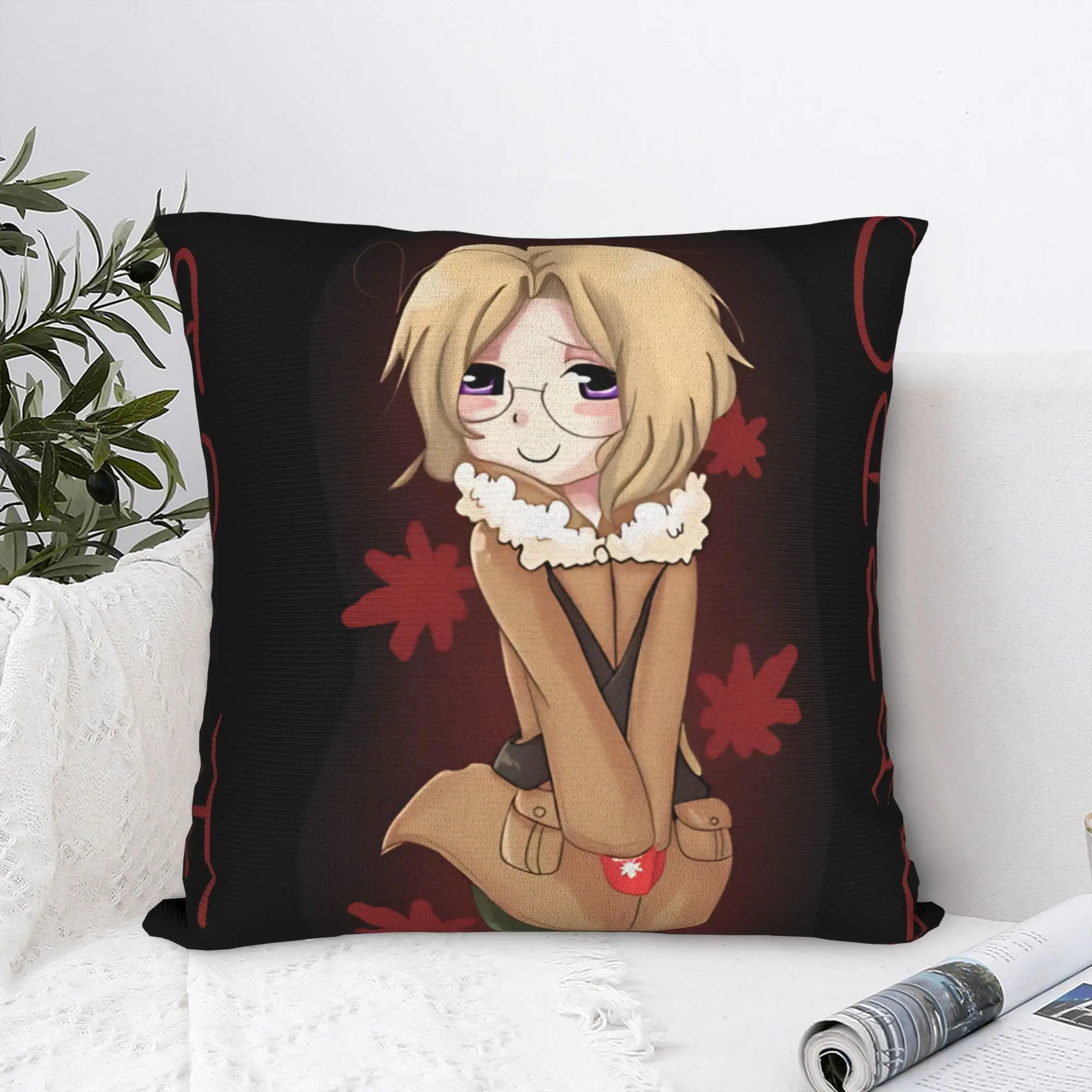 Hetalia Axis Power  Pillow Cover  Square Pillow Case Cushion Cover Fashion Printed Pillowcases For Sofa Bedroom Home Decor