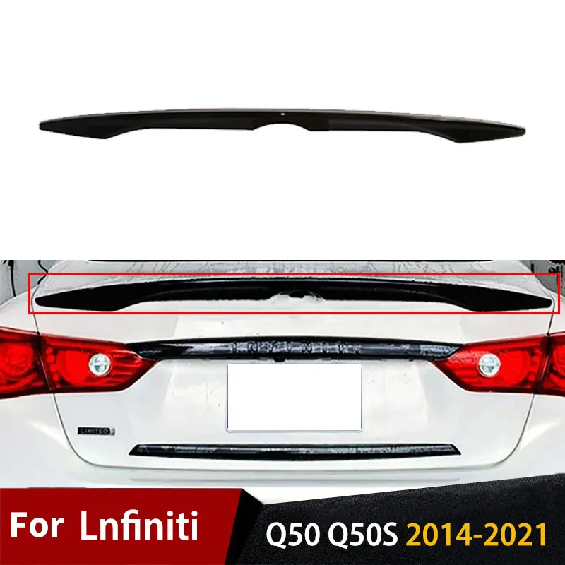 

For Infiniti Q50 Q50S 2014 2015 2016-2021 4Door Parts Rear Trunk Lid Boot Lip Accessories Spoiler Wings Exterior Bodykit Tuning