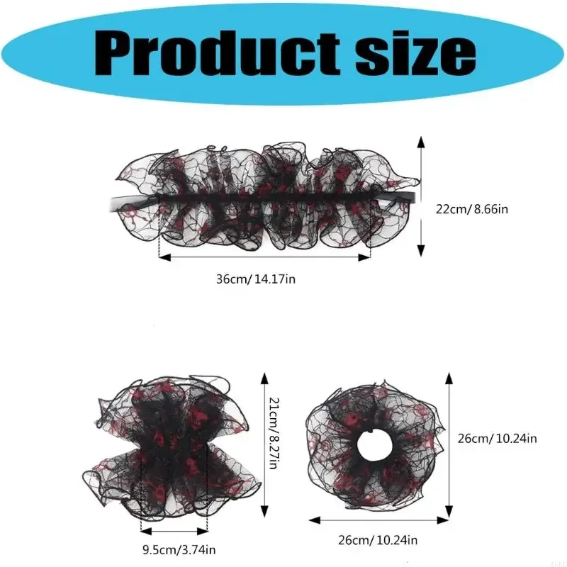 سوار معصم كلاسيكي ذو طبقات سوداء من الدانتيل وياقة قابلة للفصل وإكسسوار للرقبة الناعمة للمكتب أو التاريخ