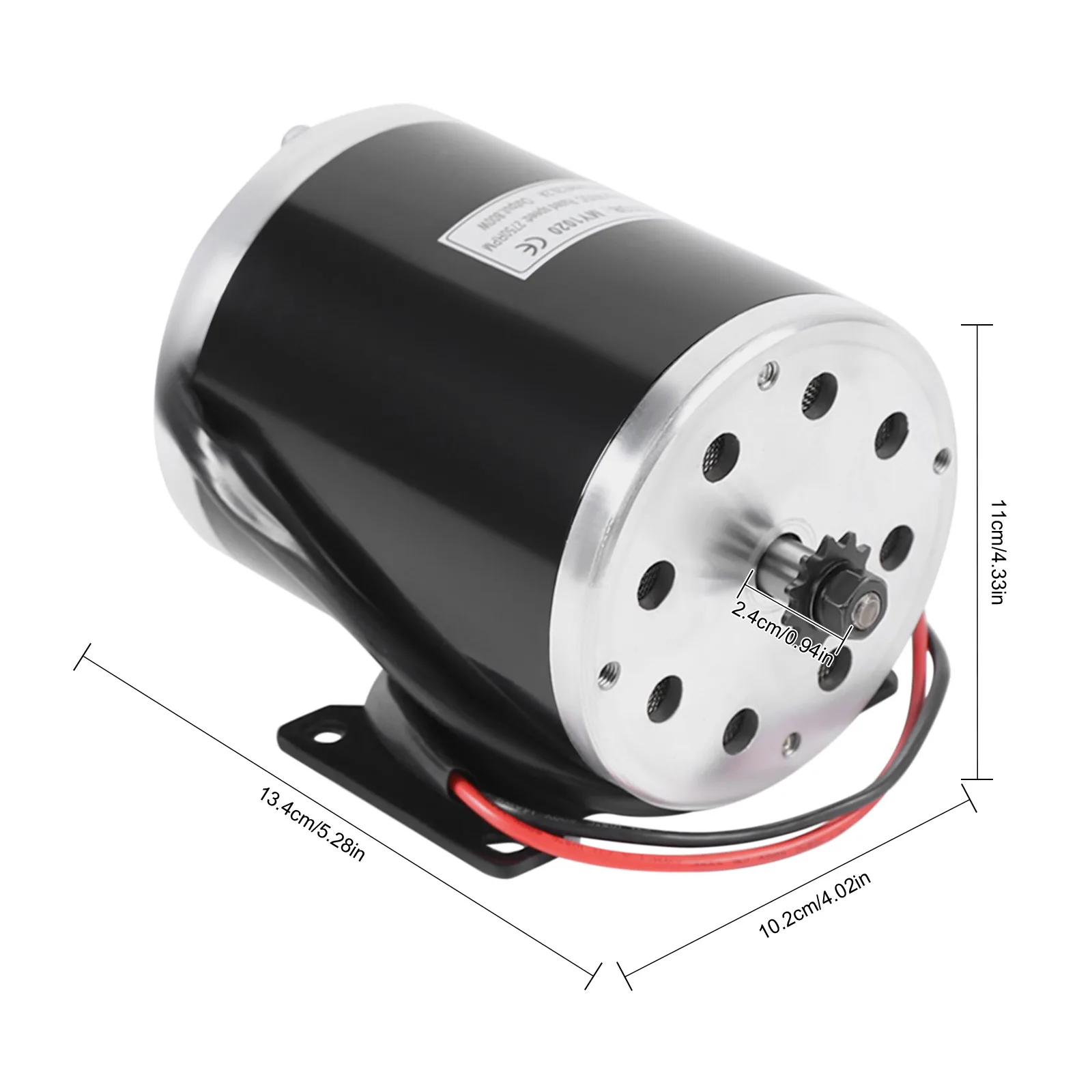 Brushed Electric Motor 800W 36V Controller Throttle Grip 2750 rpm (25H 11 teeth) for Scooters Kart or ATV (MY1020)