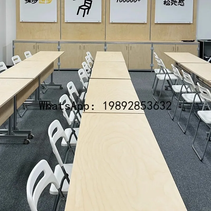 LYY Conference Table Long Table Simple Modern Office Discussion  and Chair Set Conference  and Chair