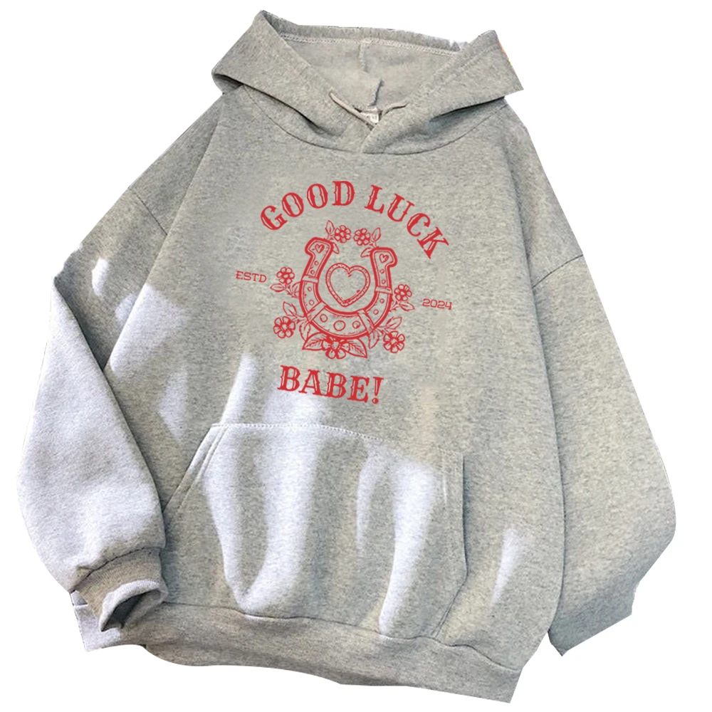 Chappell Roan Good Luck Babe Hoodie Chappell Roan Merch Gift for Chappell Roan Fan Harajuku Pullover Tops Sweatshirt