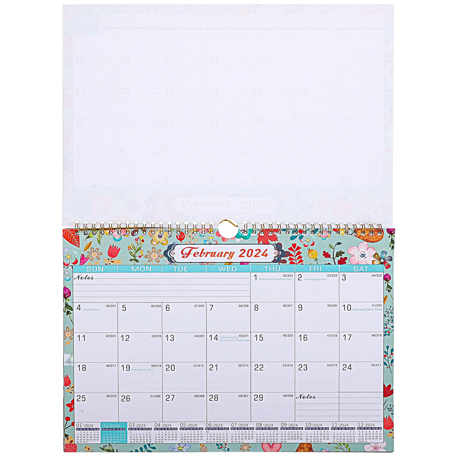 

2024 Calendar Appointment Hanging Vertical Desk 3350X2600X050CM Room Daily Use Monthly Dating