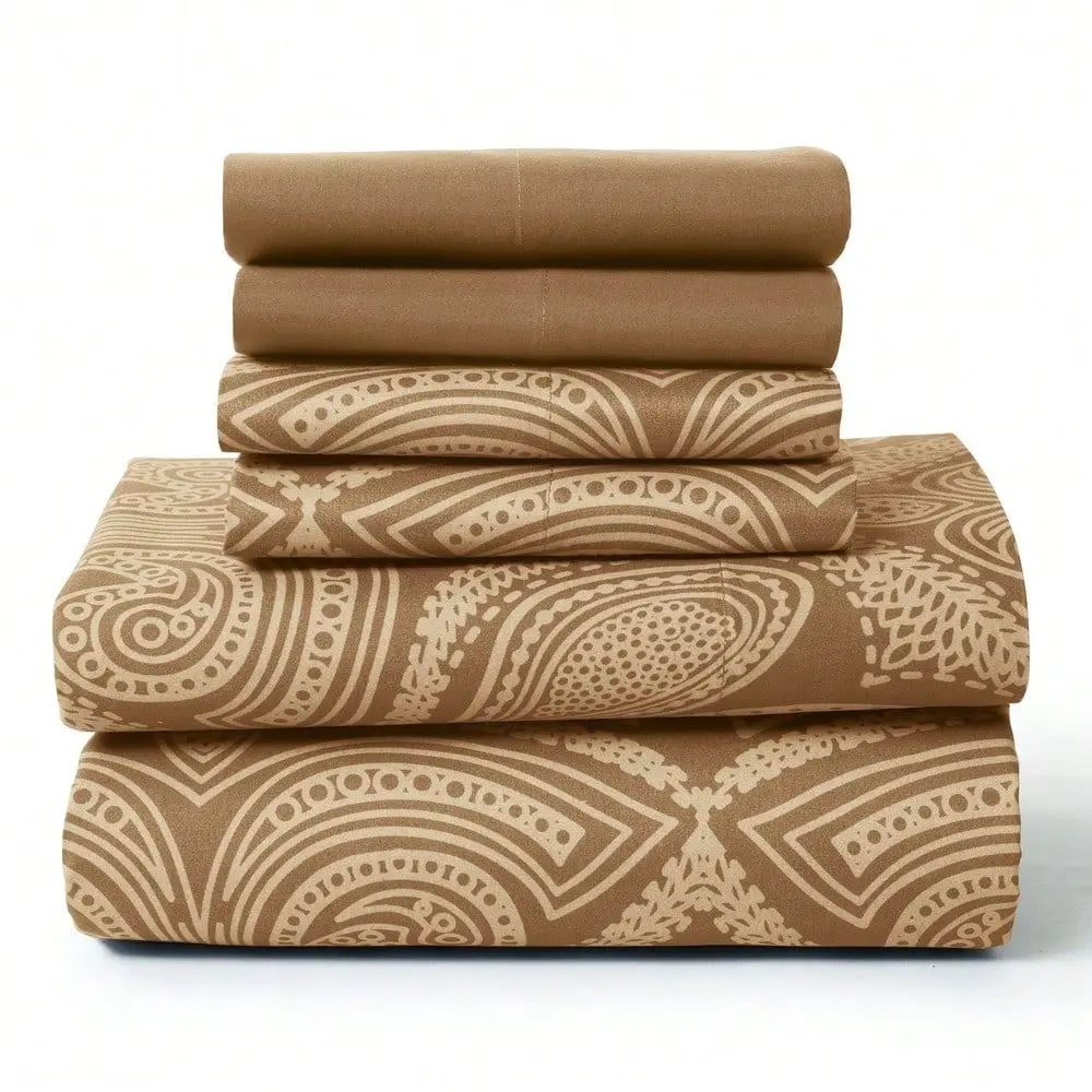 

Decor 6Piece Paisley Bed Sheets High GSM Brushed Microfiber Sheets Elevate Your Sleep Experience With 16InchDeep Pocket Bedding