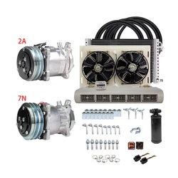 Universal Automotive Auto Klimaanlage Kompressor 12V 24V für Auto Van Street Rod Hot Classic A/C Klimaanlage