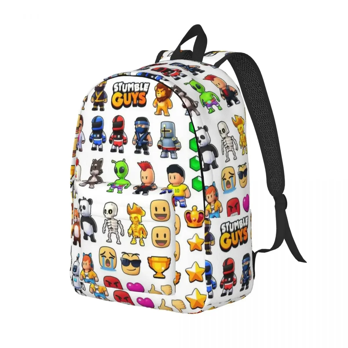 Stumble Guys Pattern Backpack for Men Women Cool Student Work Daypack Cartoon Game College Canvas Bags Outdoor