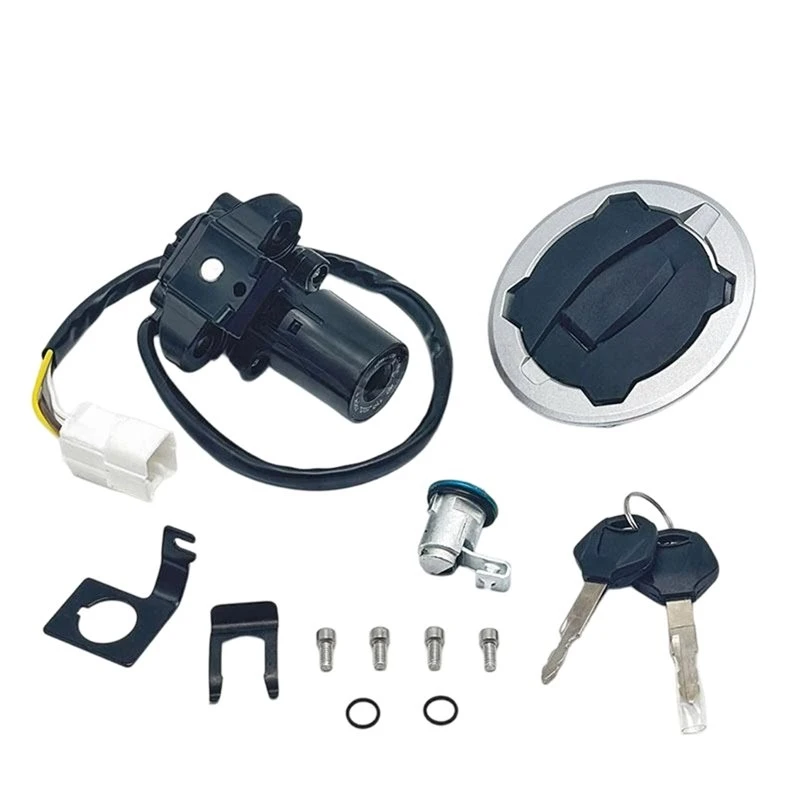 NEW-Fuel Cap Lock Seat Lock Motorcycle Ignition Switch Lock With Key For Kawasaki Ninja 650 750 EX650 Accessories