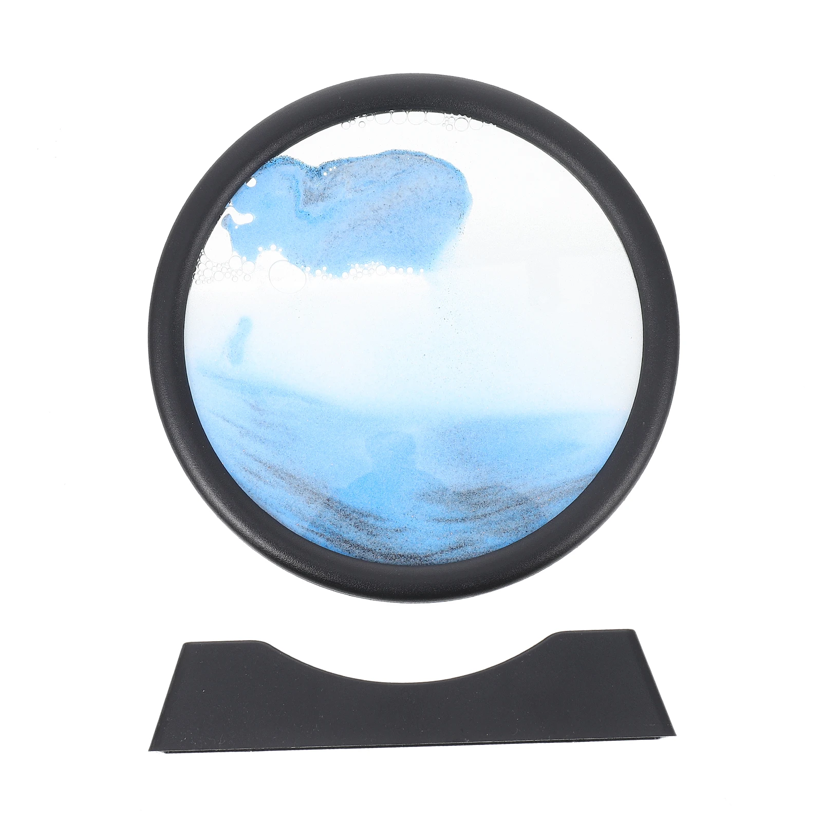

Round Landscape Quicksand Painting Ornaments Office Moving Flowing Oranment
