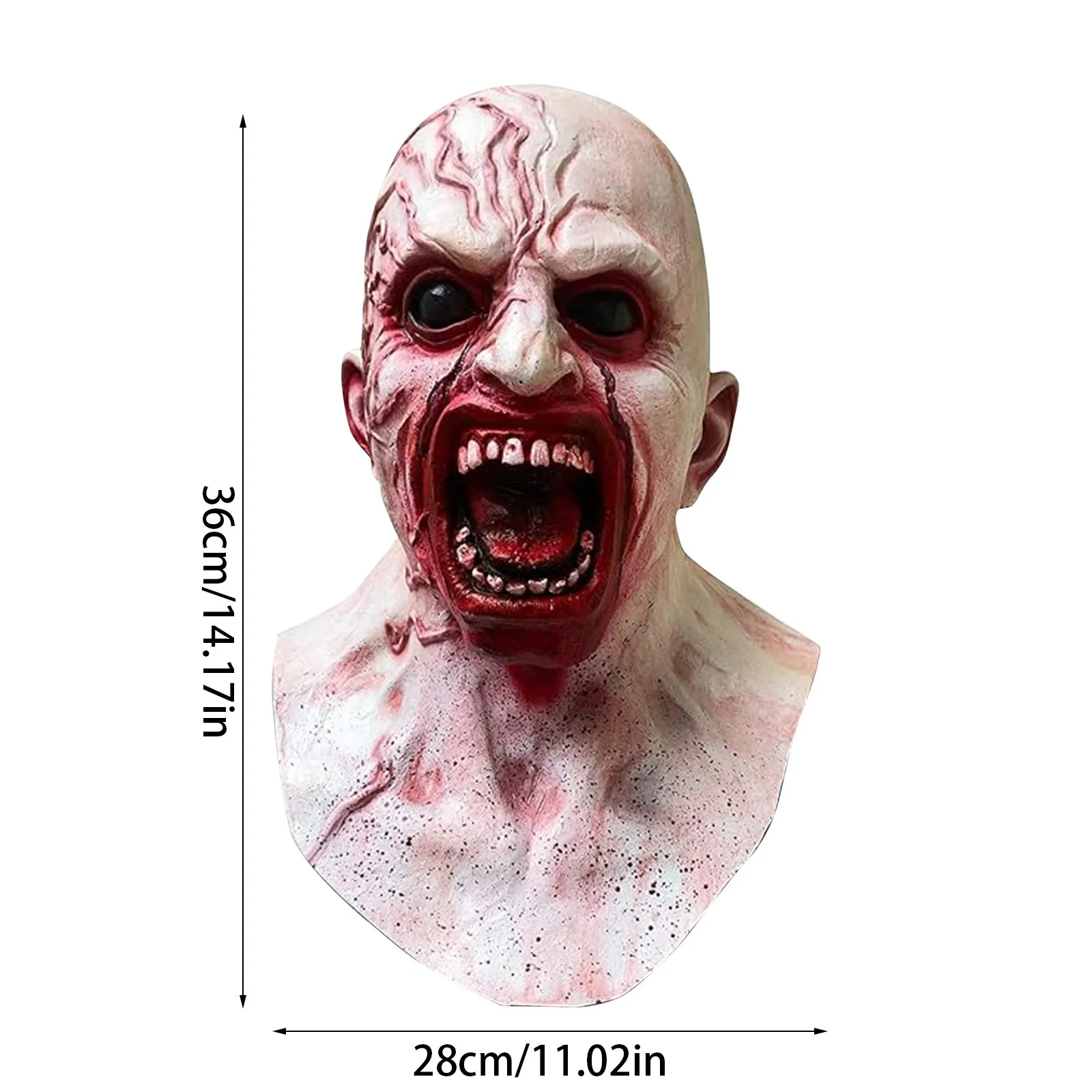 Máscara de cabeza completa de terror, máscara de látex realista aterradora para fiesta de Halloween, mascarada, Carnaval, accesorios de decoración para Cosplay