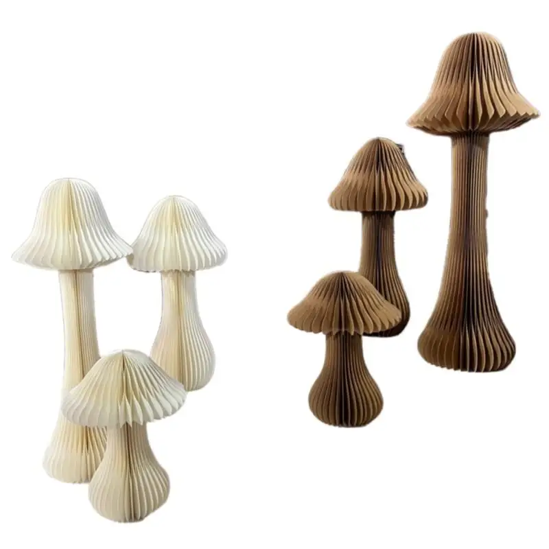 Paper art ornament honeycomb folding mushroom Christmas New Year's Day Spring Festival shopping mall window decora