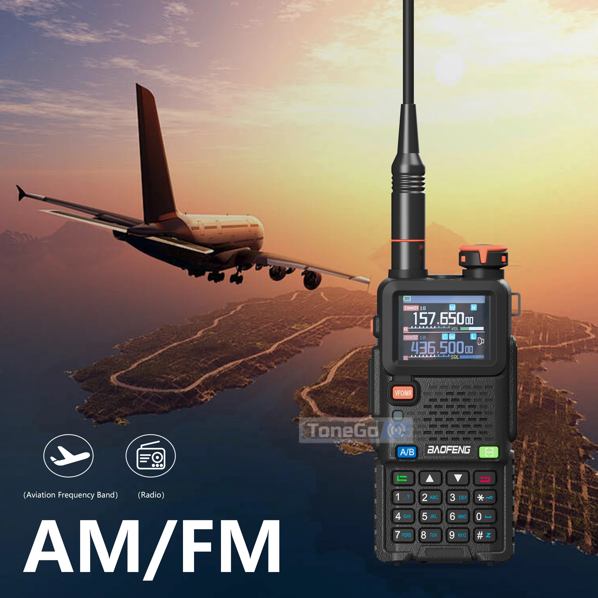 1/2PCS UV-5RH Pro GPS Walkie Talkie Baofeng 10W Long Range AM FM Wireless Frequency NOAA 640 CH DTMF Man Down Upgrade of UV-5RM