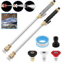 High Pressure Washer Extension Wand Jet Nozzle Car Wash Gun Spray Rod with 3 Nozzles and 1/4\