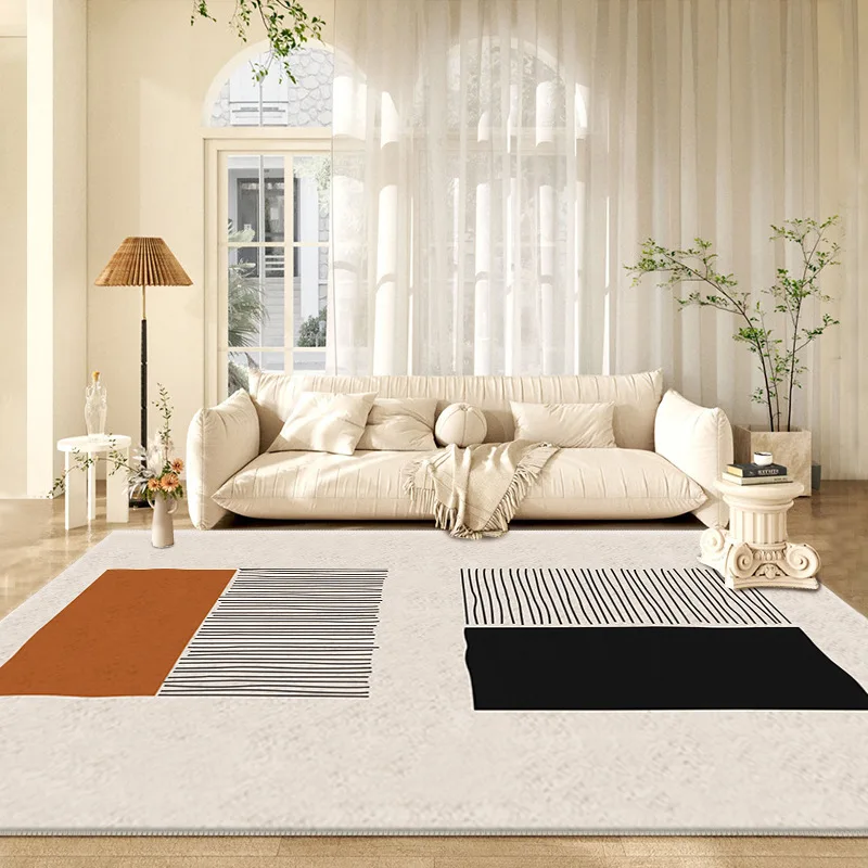 

Modern Minimalist Imitation Cashmere Living Room Carpet Large Area Covered In Anti Slip Household Bedroom Carpet