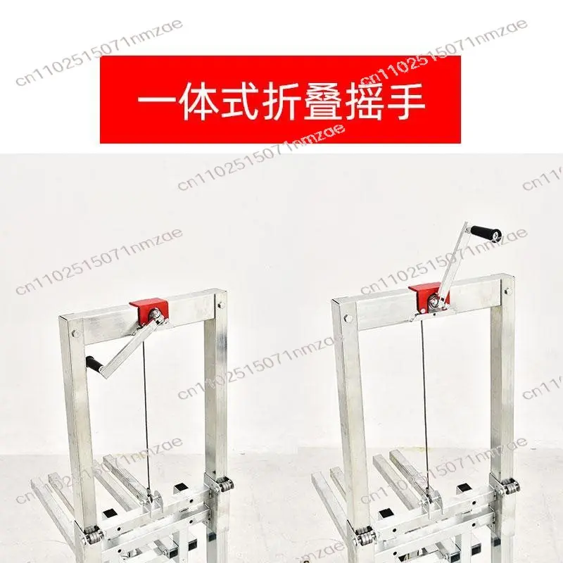 Manual Hydraulic Lift Stacker, Portable Folding Forklift, Lightweight Stacking Truck, Home&Commercial Unloading Lift Truck