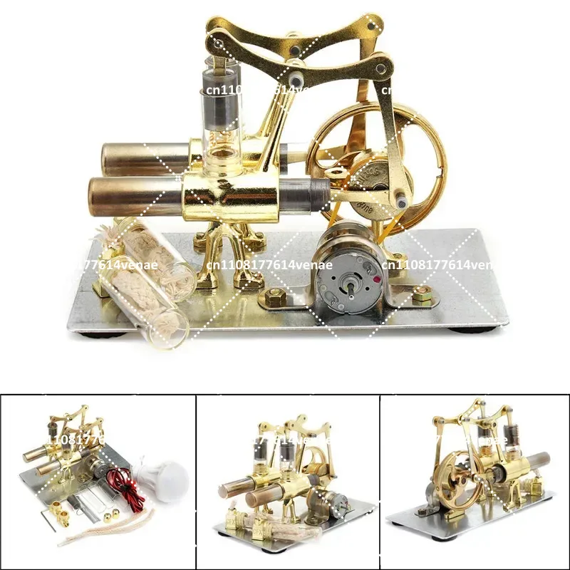 Miniature Stirling Engine Model, Steam Technology Science Toy, Educational Power Generation Experiment