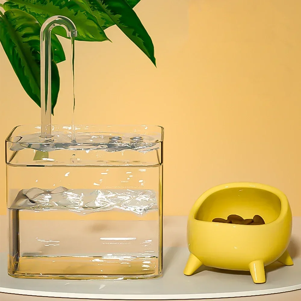 

Transparent Cat Water Dispenser Automatic Filter USB Electric Silent Circulation Filter Safe and Convenient Drinking Water