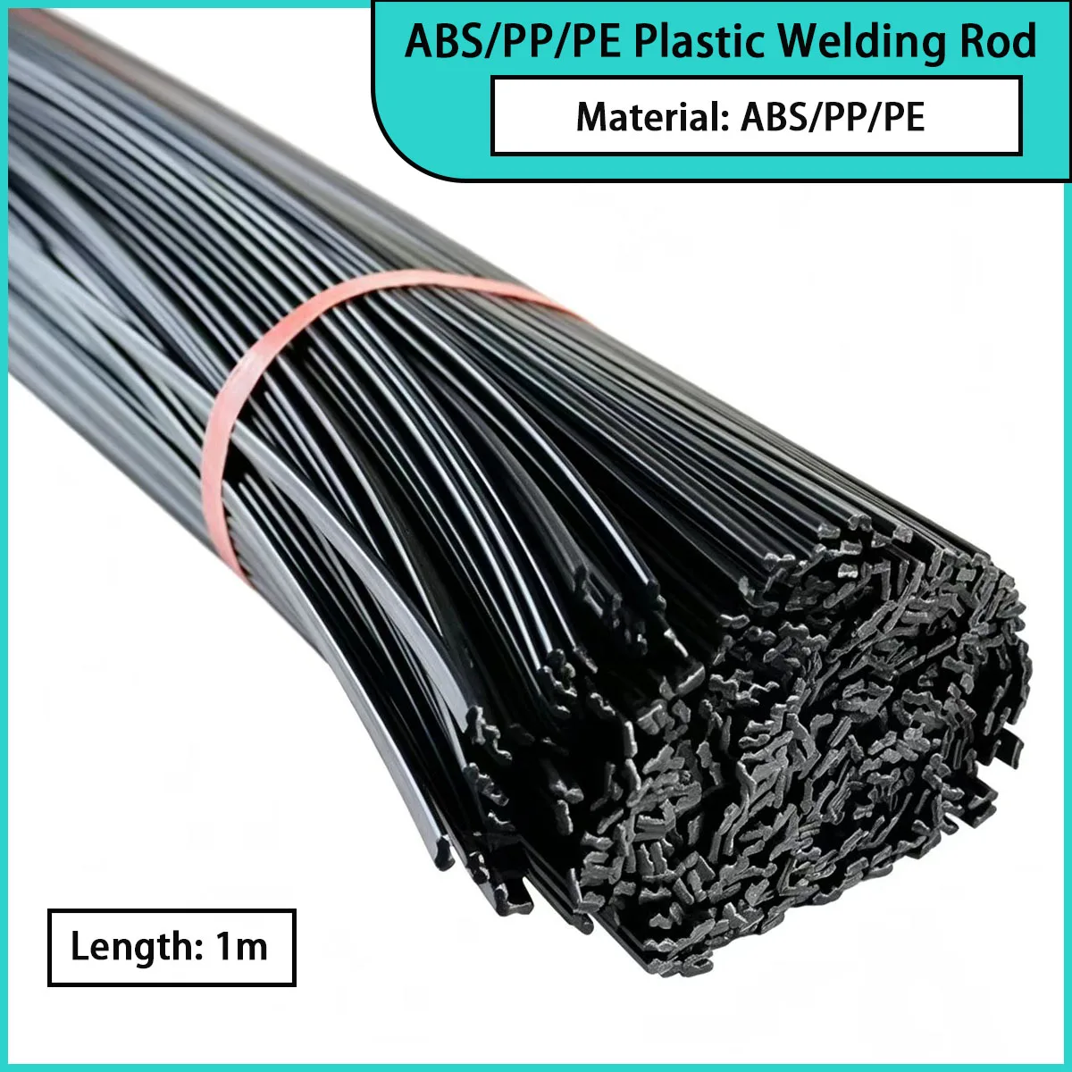 ABS/PP/PE plastic welding rod with a length of 1M is used for splicing plastic sheets, pipelines, and anti-corrosion equipment