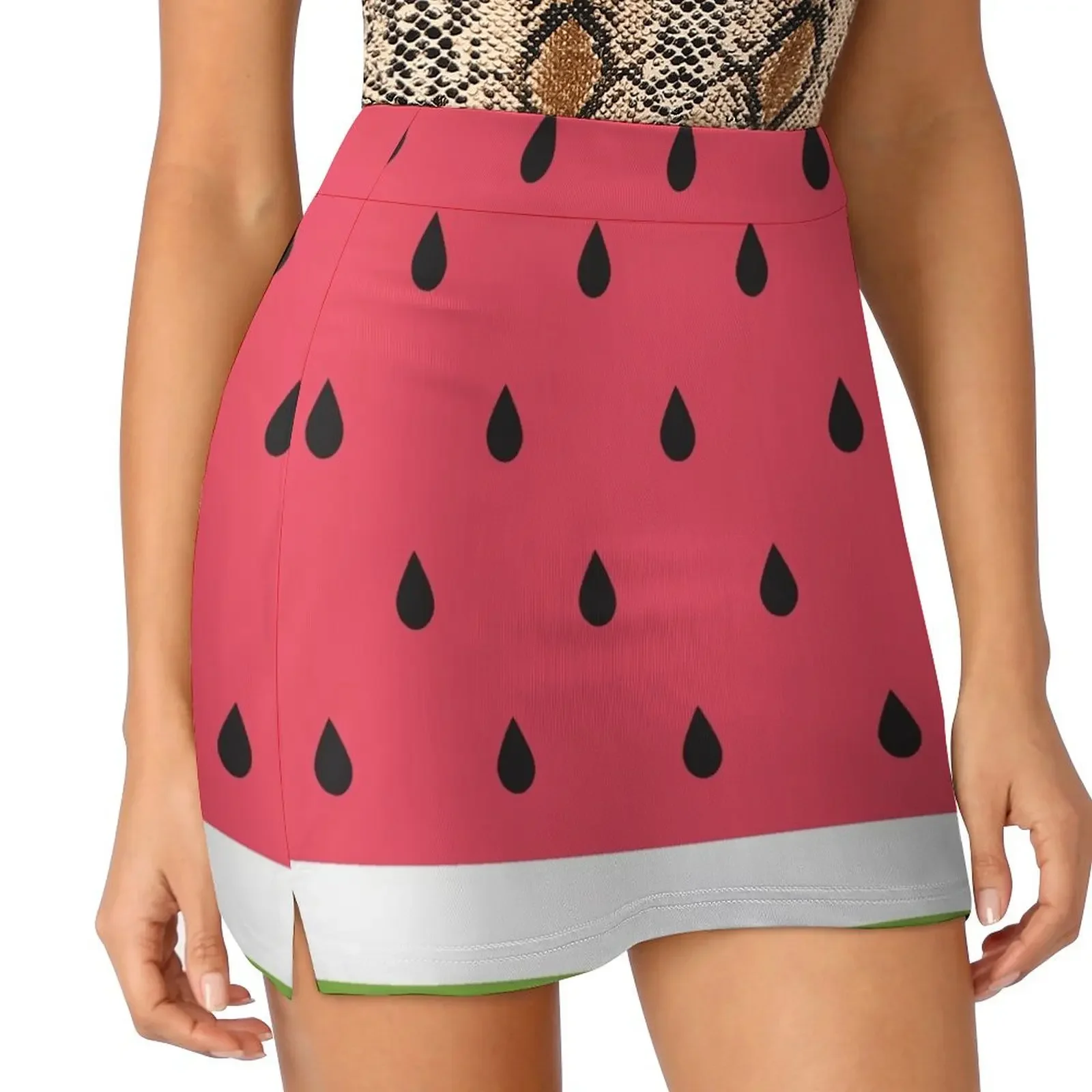 

Watermelon abstract Mini Skirt clothes kawaii clothes Skirt satin