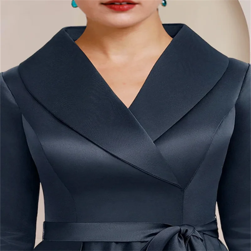 Mother of the Bridal Dresses Jumpsuit Pantsuit Ankle Length 3/4 Length Sleeve Elegant Party Simple Formal Wedding Guest Satin