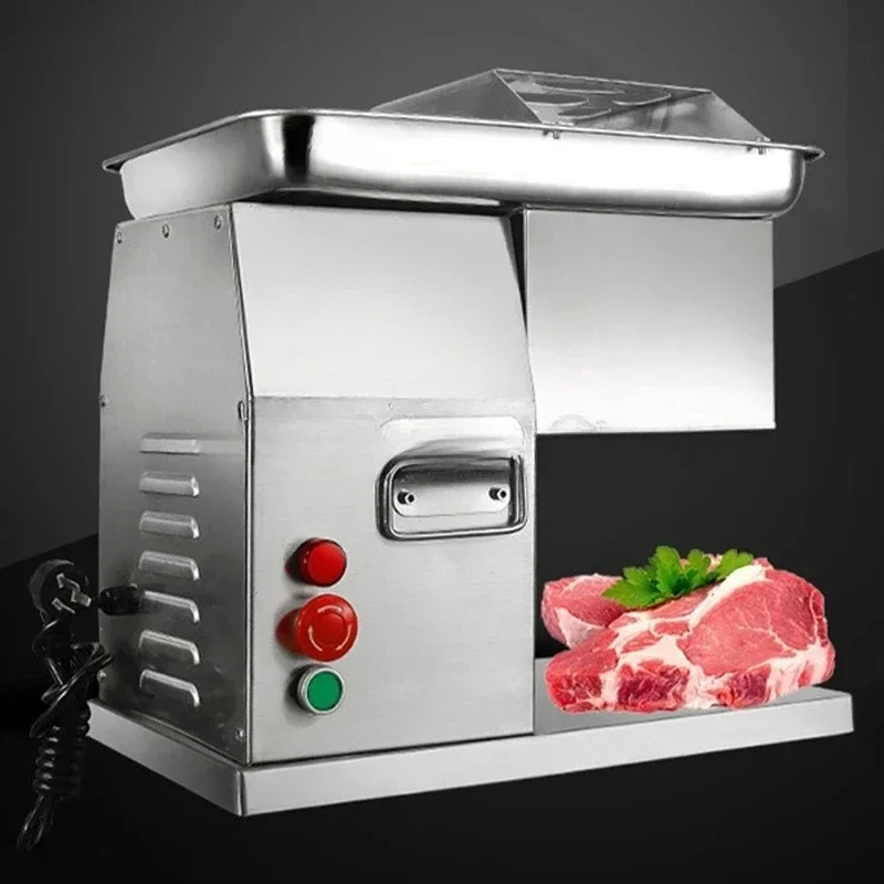 

Commercial Meat Slicer Machine 220V Stainless Steel Electric Automatic for Restaurant Deli Beef Fish Vegetable Cutting 400kg/h