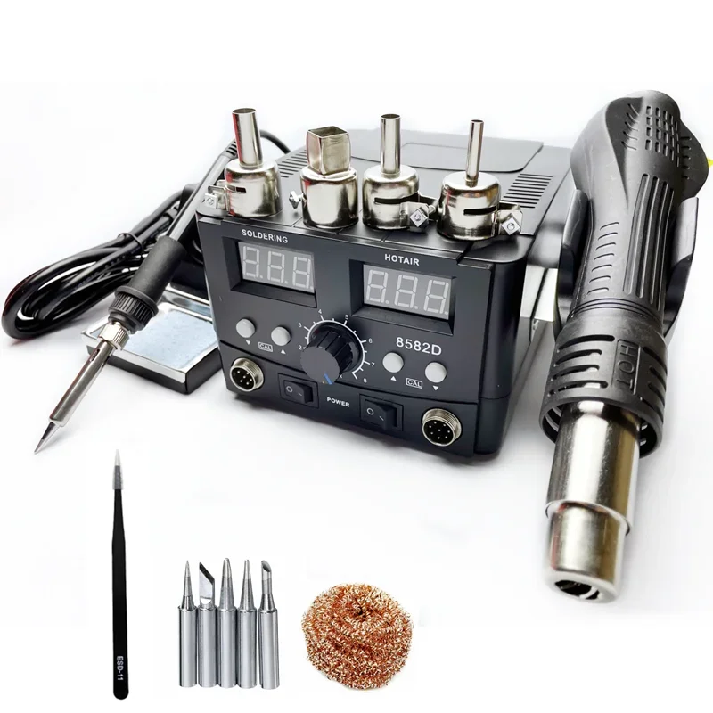 936 electric soldering iron welding gun digital display heat gun welding 2-in-1 heat gun temperature adjustment button 8582D