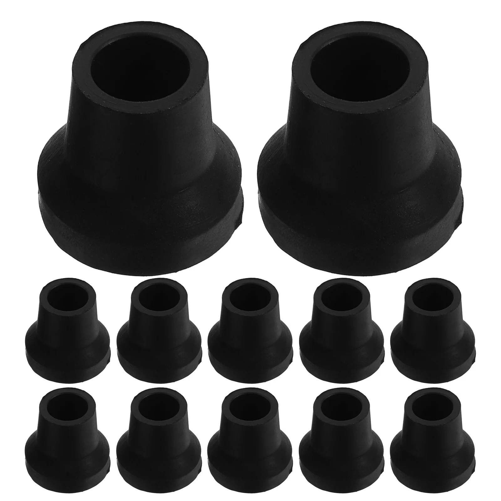 

20pcs Elderly Quad Cane Tips Heavy Duty Rubber Replacement Ends Non-Slip Walking Stick Crutch Accessories Indoor Outdoor Use