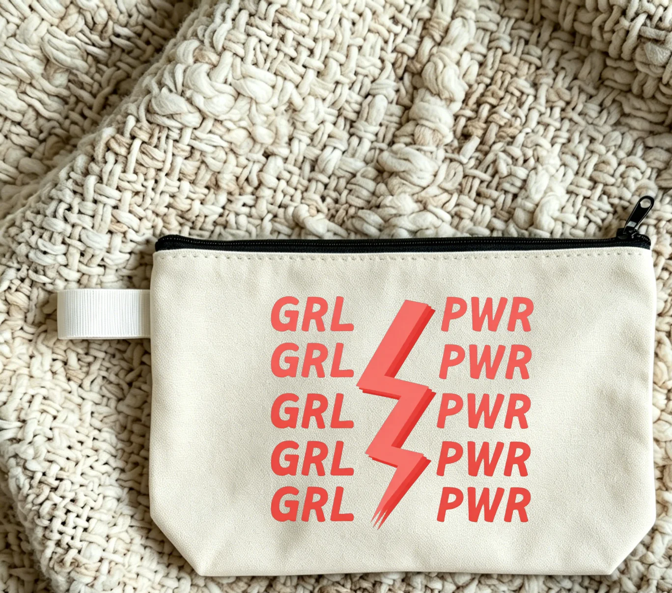 Giving Women Self-Confidence Power Makeup Bag New Term Fashion Gift Zipper Teacher's Day Gift Pencil Case Lipstick Bag