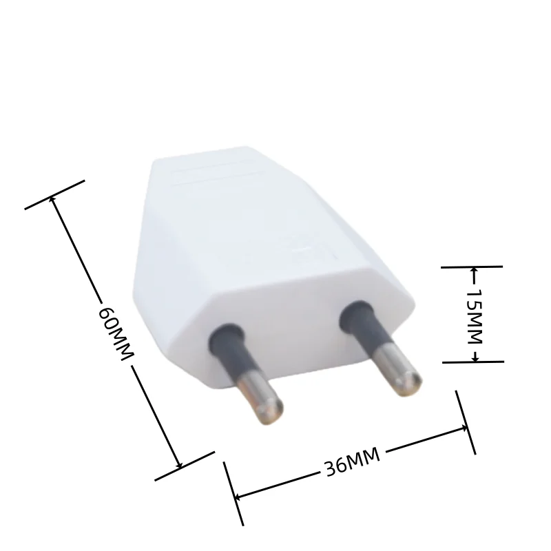 Male/Female 2.5A EU Wiring Plug Socket Extension Power Cable Connector Female Male 2 Pole EU Power Cord Electric Plug Converter