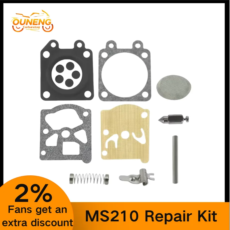 For Stihl MS210 MS230 MS250 MS240 MS260 FS85 025 024 026 Chainsaw Carburetor Gasket Rebuild Repair Kit