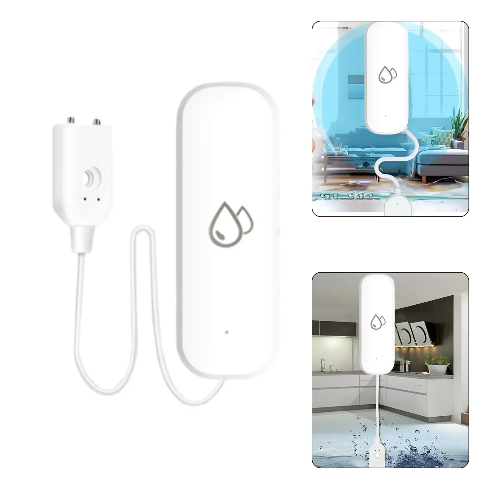 Sensor de inmersión de agua para el hogar, Detector de fugas de agua, por aplicación temporizador de alarma, Wifi, 1/4 piezas