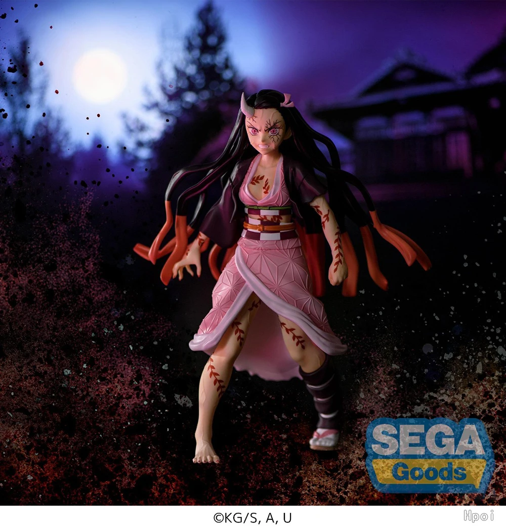 In Stock Original Sega Figurizm Alpha Demon Slayer Kanroji Mitsuri Kamado Nezuko Anime Girls Figures Model Toys Gifts for Fans