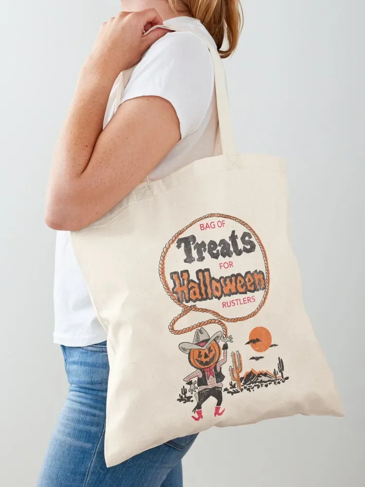 Vintage Halloween Treat Bag Tote Bag Custom bag Portable shopping Lady sacs de shopping