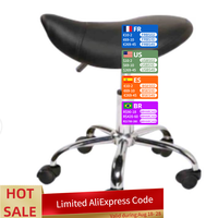 Saddle Stool Chair for Treatment Physio  Massage Clinic Spa Salon Cutting, Saddle Rolling Stool with Wheels Adjustable Height