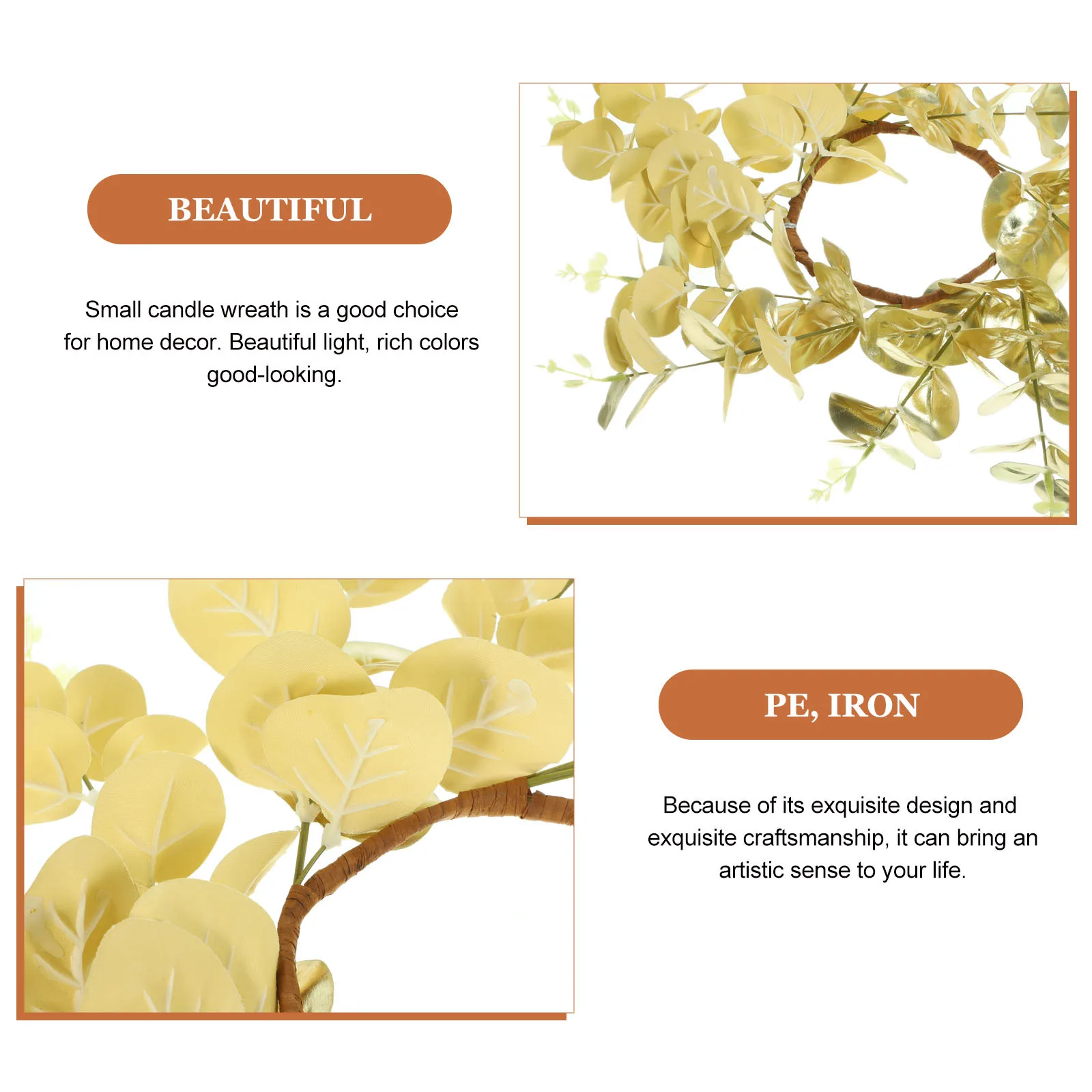 

Lifelike Pillar Wreath with Vibrant Foliage Ideal for Holiday Parties Romantic Centerpiece Desktop Wreath Ring