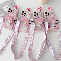 For Vivo Y15s Y17s Y15A Y76 Y35 Y22 Y16 Y02s Y78 Y27 V25 V25Pro V27 Y28 Y38 V30E My Melody Case With Holder Rope