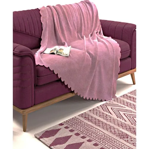 Else Carpet Else Pink Double Side Slip-Resistant Chenille Single Seat Cover Sofa Throw 12 Color